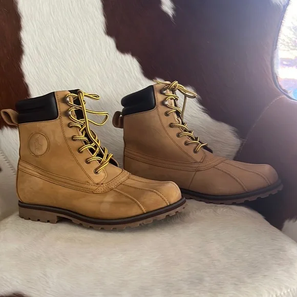 Ralph Lauren Polo Whitwood duck suede hiking boots size 8.5 D, style Whitwood - Picture 2 of 15